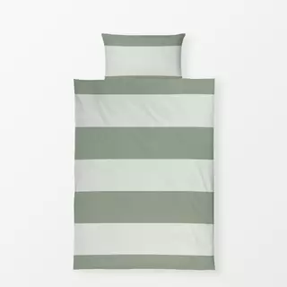 Bettwäsche Cozy Xmas Streifen Salbei Grün