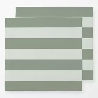 Servietten Cozy Xmas Streifen Salbei Grün