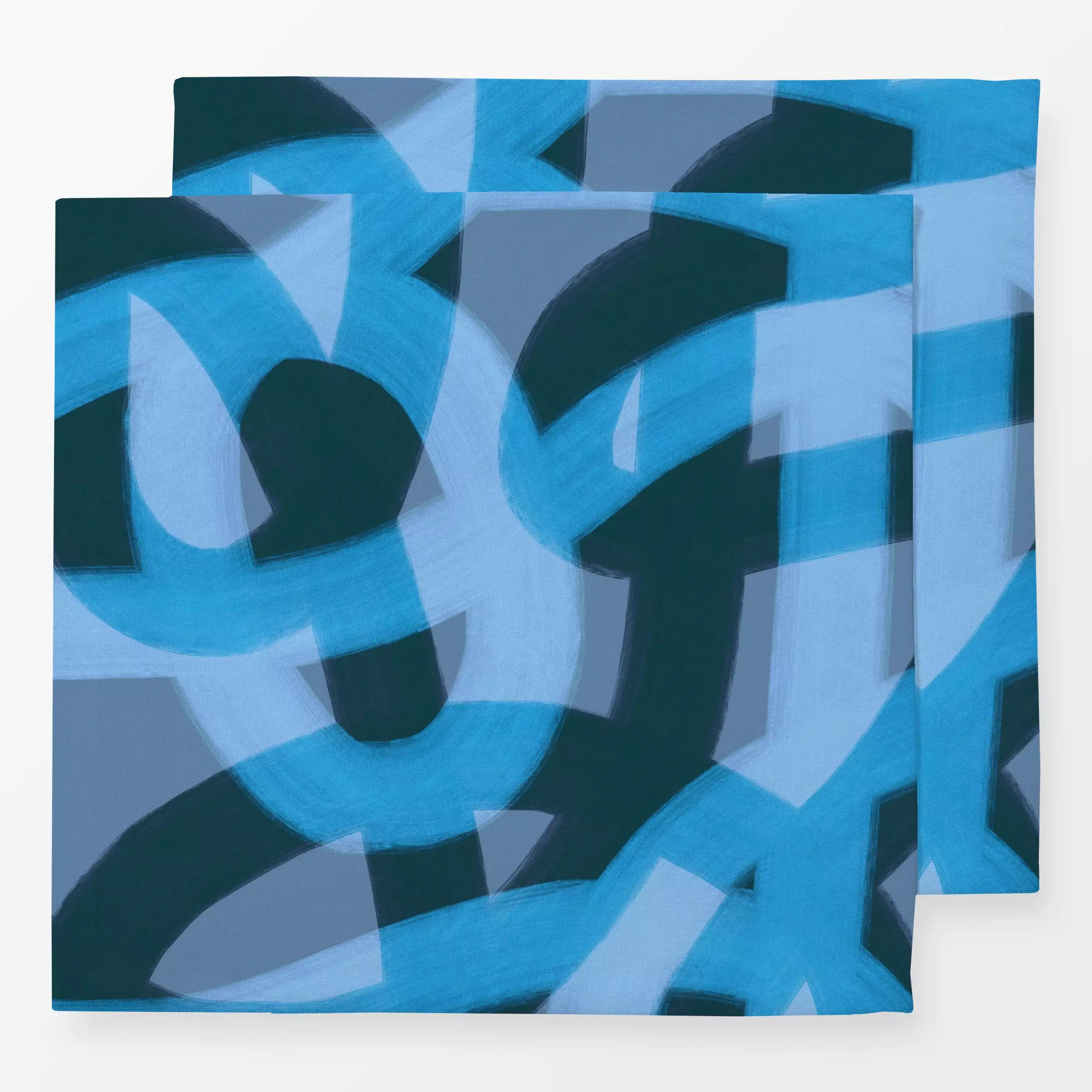 Servietten Lines 2X - Symbole & Muster - von „Studio Memb"; minimal, linie, abstrakt, Blaugrau, skandinavisch, formen, paste...