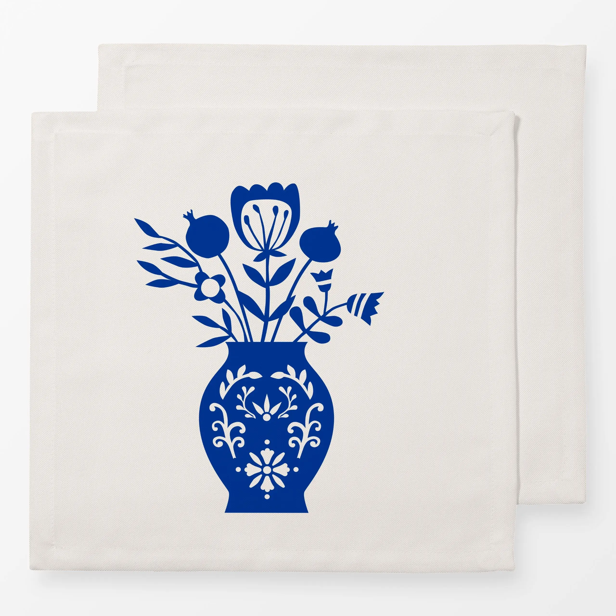 Servietten Folkart Vase mit Blumen - Blumen & Florales, Frühling, Sommer - von „Kerstin Ax"; Sommerblumen, Sommer, Vase, fol...