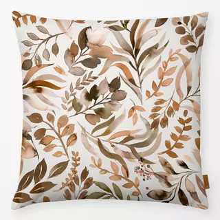 Kissen Watercolor Leaves Terracotta