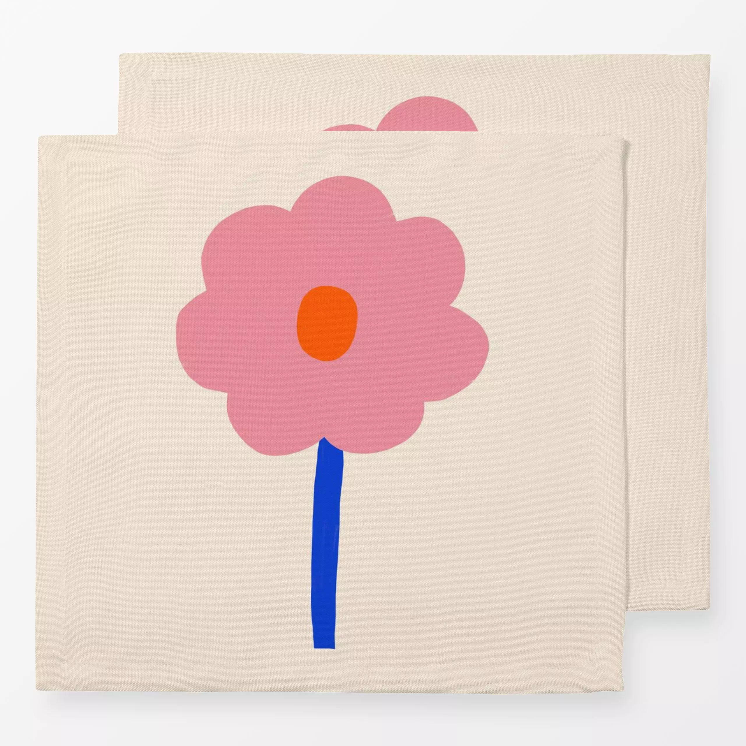 Servietten Blume Pink & Rot - Blumen & Florales, Kinderzimmer & Motive für Kinder - von „Maren Gross "; Retro, Geschenk, ges...