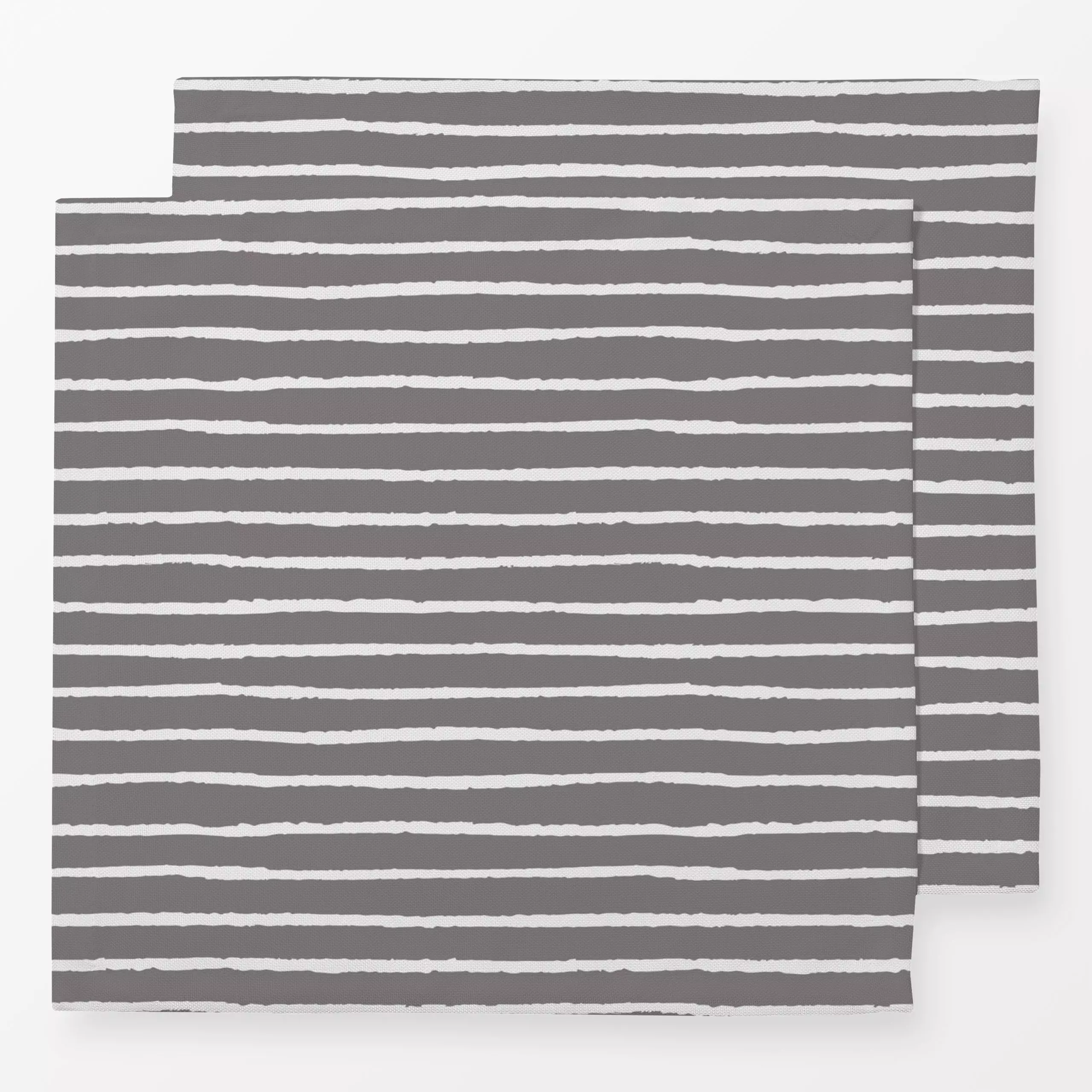 Servietten Stripes Streifen naturals grau - Winter, Symbole & Muster - von „Kathrin Woo"; Muster, minimal, grau, Streifen, W...