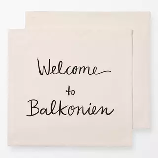 Servietten Welcome To Balkonien typo