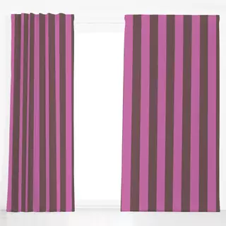 Dekovorhang Stripe Collection Brown Berry