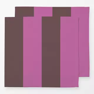 Servietten Stripe Collection Brown Berry