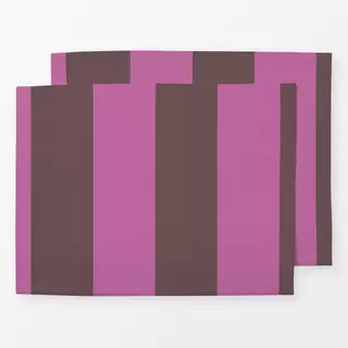 Tischset Stripe Collection Brown Berry