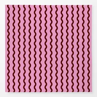 Tischdecke Wellenlinien pink bordeaux