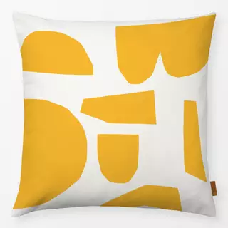 Kissen Mustard Shapes on White