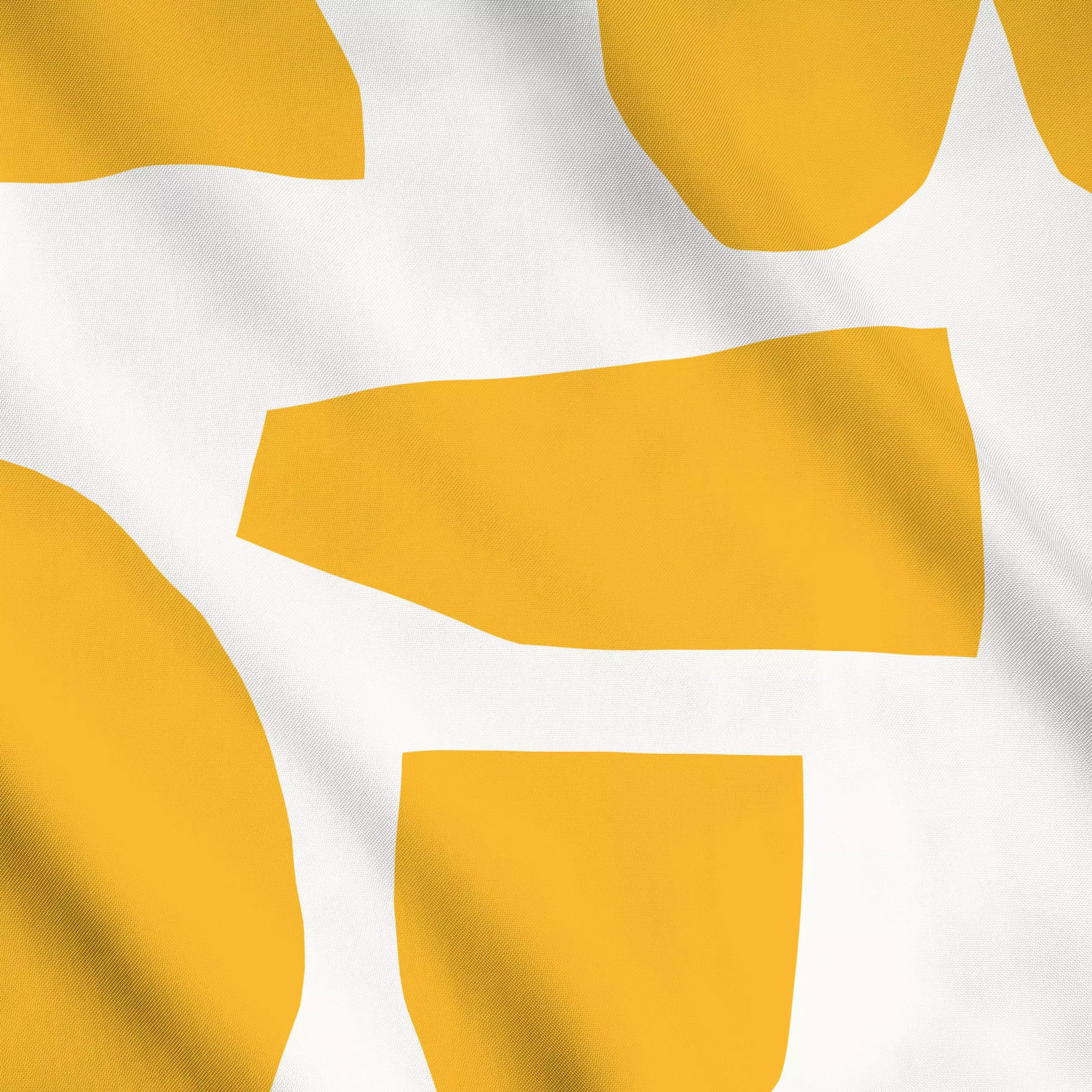 Meterware Mustard Shapes on White - Symbole & Muster - von „Lisa Jasmin Bauer"; formen, cutouts