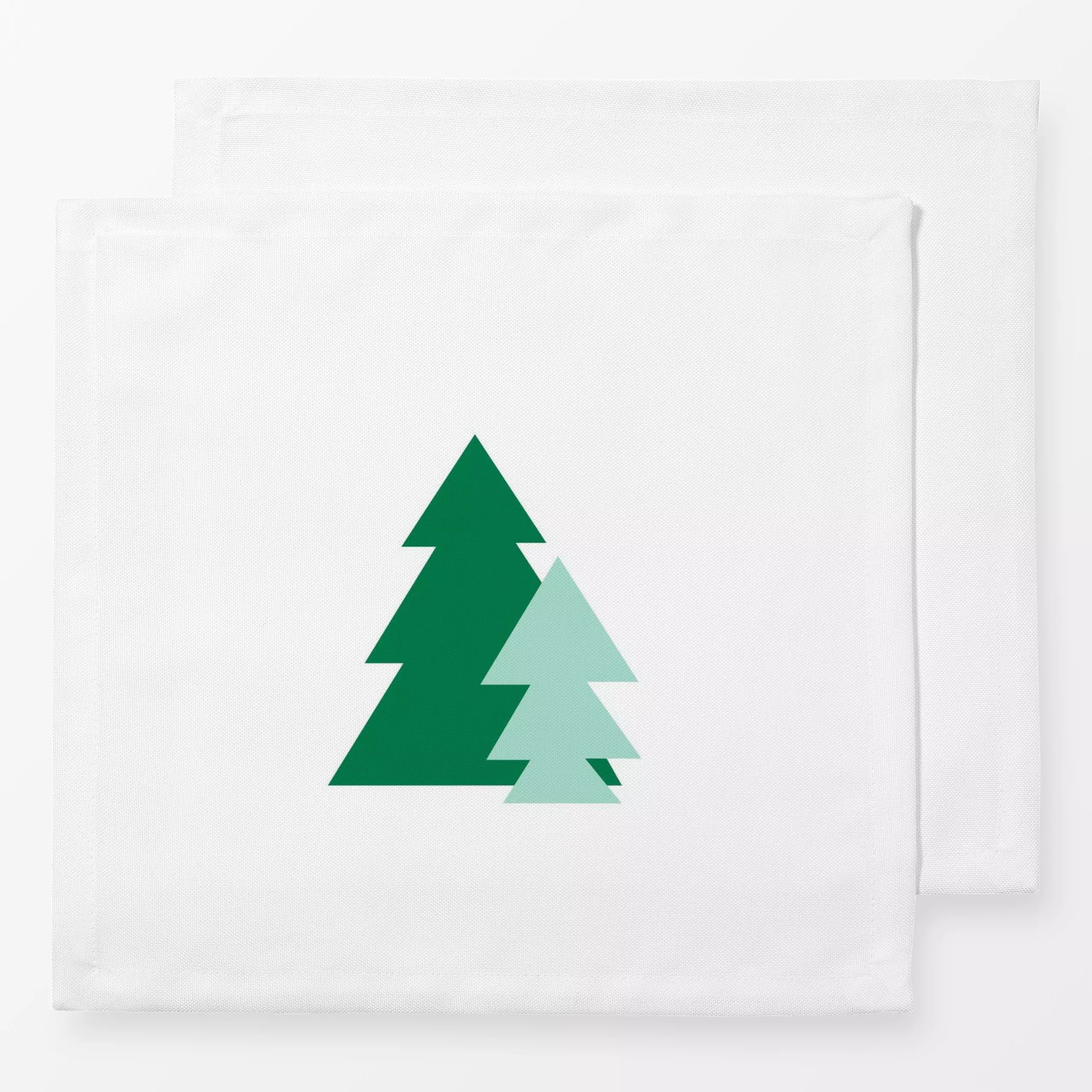 Servietten Evergreen Duo - Weihnachten, Pflanzen & Botanik - von „Lisa Jasmin Bauer"; Tannenbaum, Weihnachten, Scandianvian,...