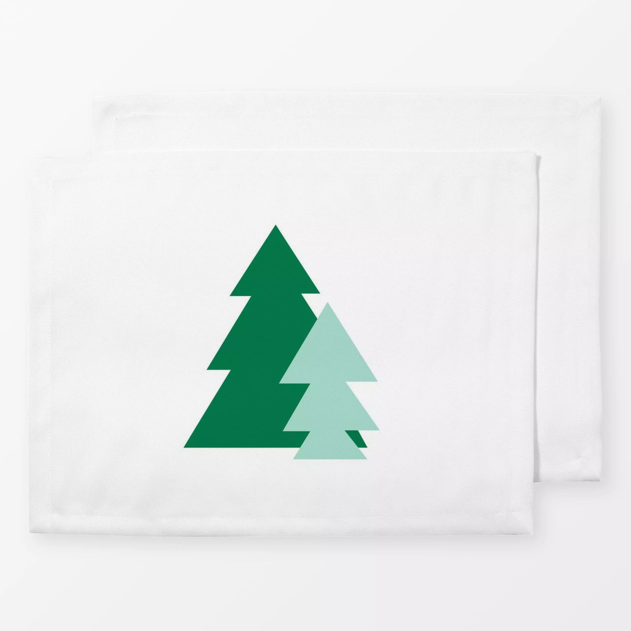 Tischset Evergreen Duo - Weihnachten, Pflanzen & Botanik - von „Lisa Jasmin Bauer"; Tannenbaum, Weihnachten, Scandianvian, w...
