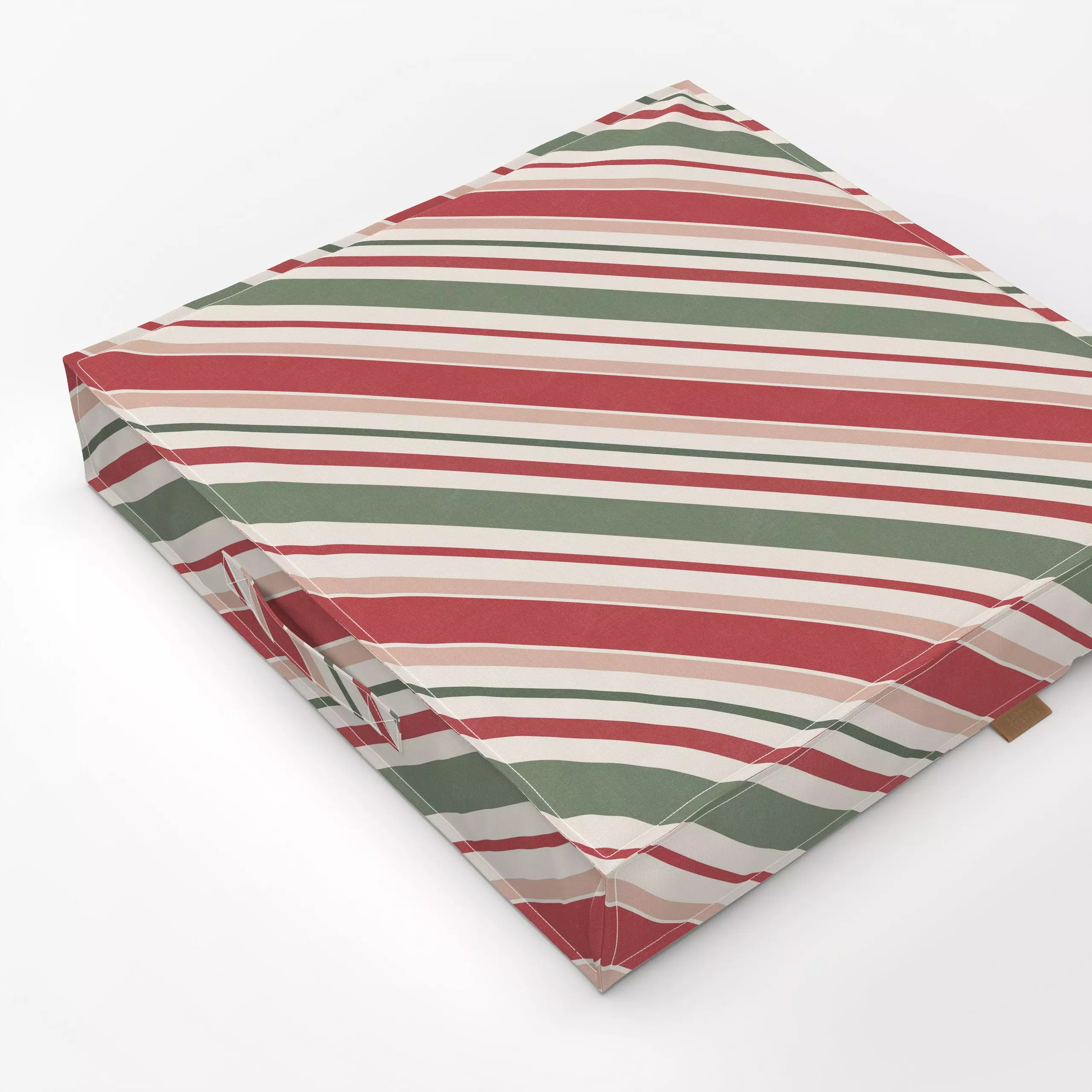 Bodenkissen Christmas Candy Stripes II - Weihnachten, Symbole & Muster - von „Bloomery Decor"; Muster, Streifen, Weihnachten...