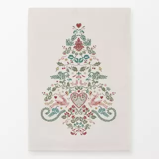 Geschirrtuch Folk Christmas Tree beige
