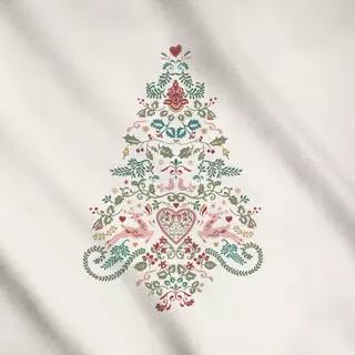 Meterware Folk Christmas Tree beige