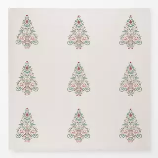 Tischdecke Folk Christmas Tree beige