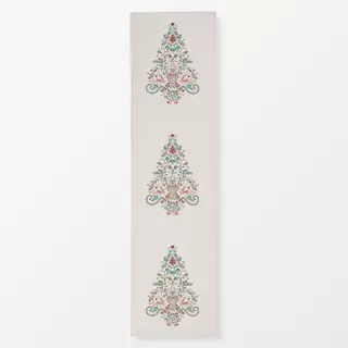 Tischläufer Folk Christmas Tree beige