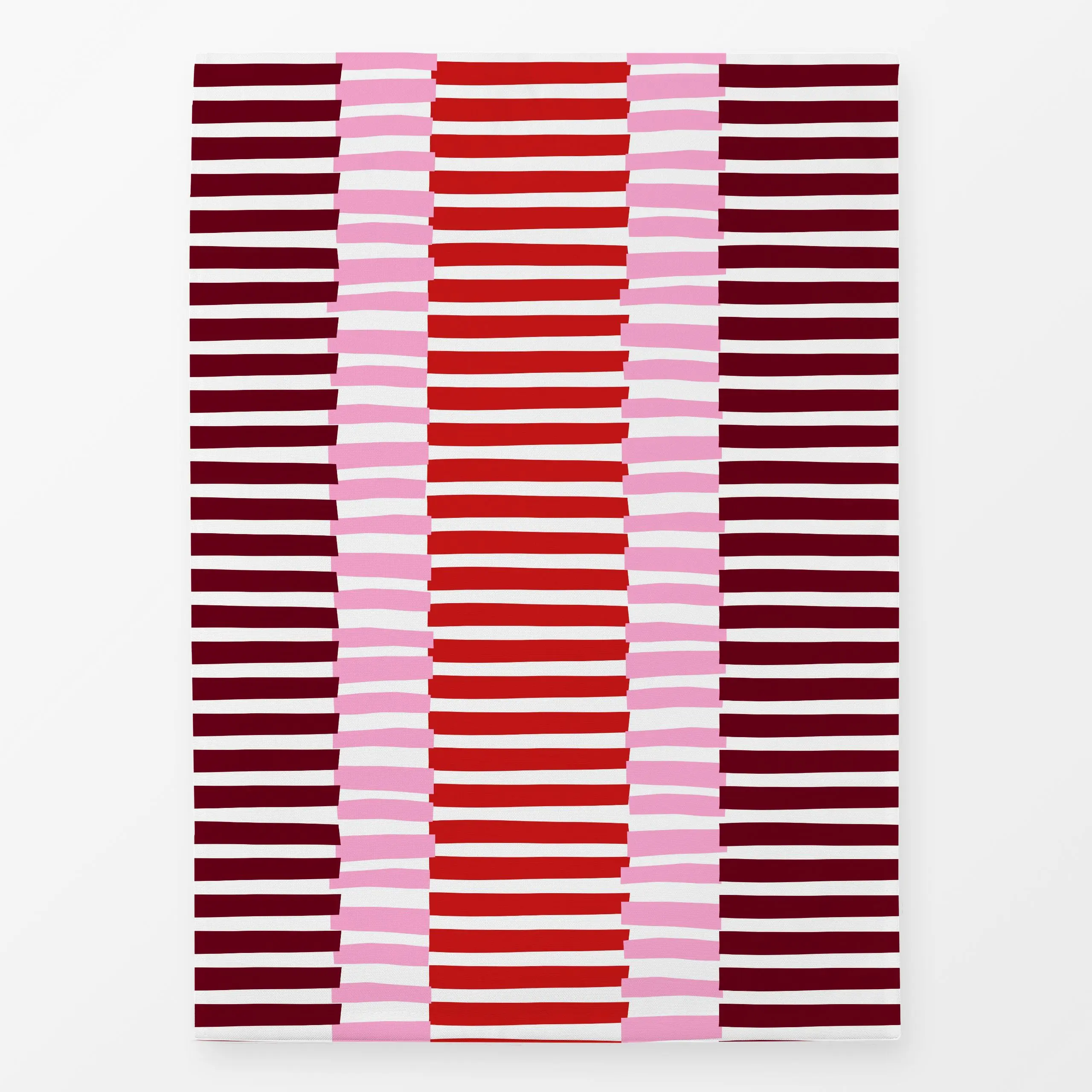 Geschirrtücher Blütenpink Streifenmix - Symbole & Muster - von „Lisa Jasmin Bauer“; Streifen, gestreift, Streifenmuster