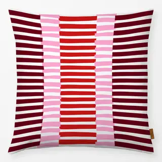 Kissen Blütenpink Streifenmix