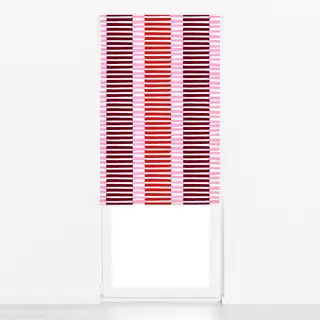 Raffrollo Blütenpink Streifenmix