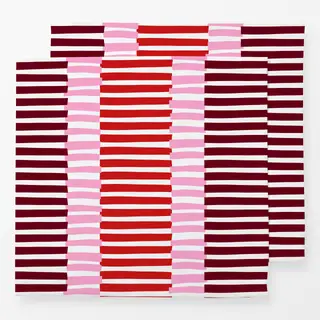 Servietten Blütenpink Streifenmix