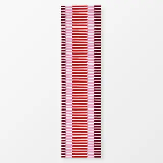 Tischläufer Blütenpink Streifenmix