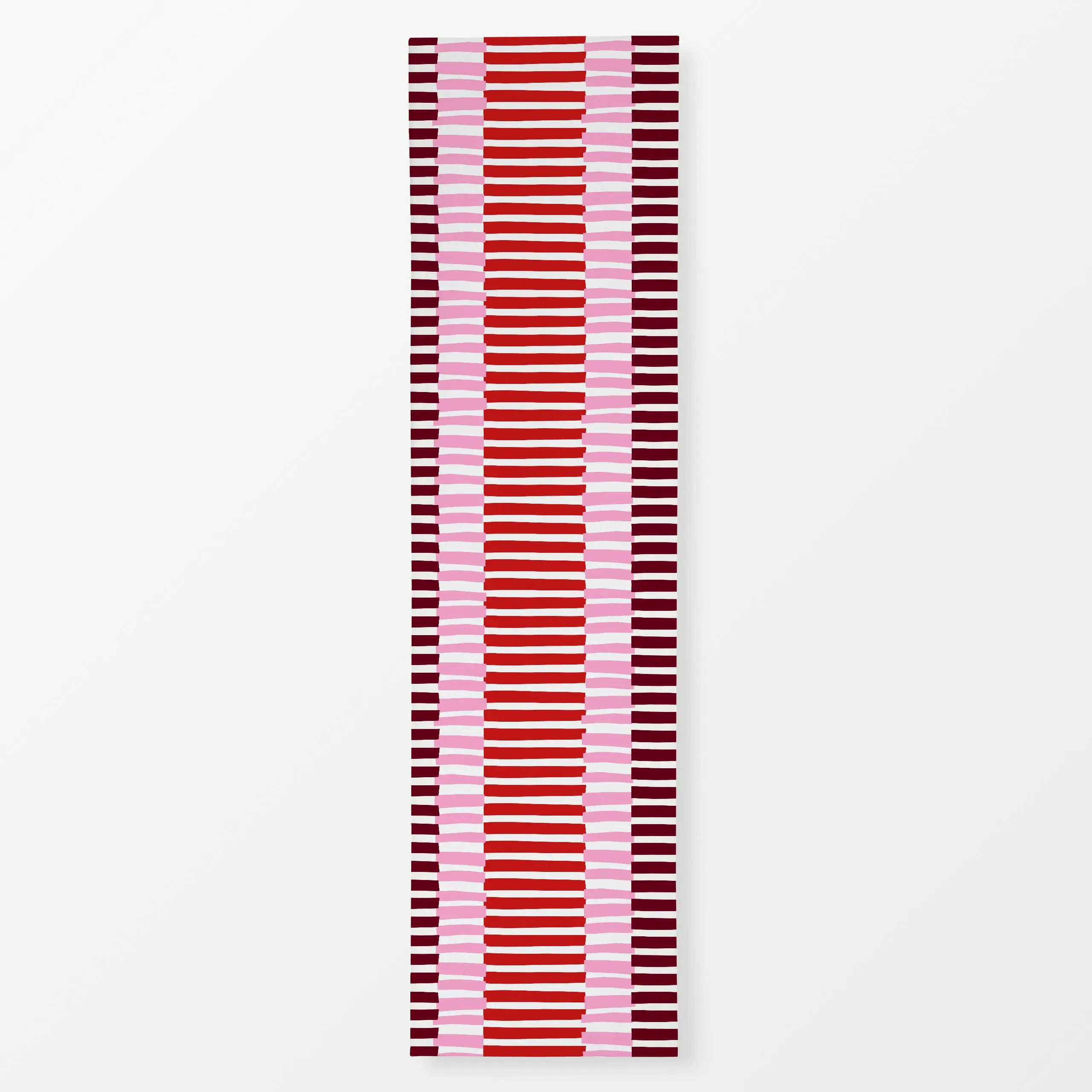 Tischläufer Blütenpink Streifenmix - Symbole & Muster - von „Lisa Jasmin Bauer"; Streifen, gestreift, Streifenmuster