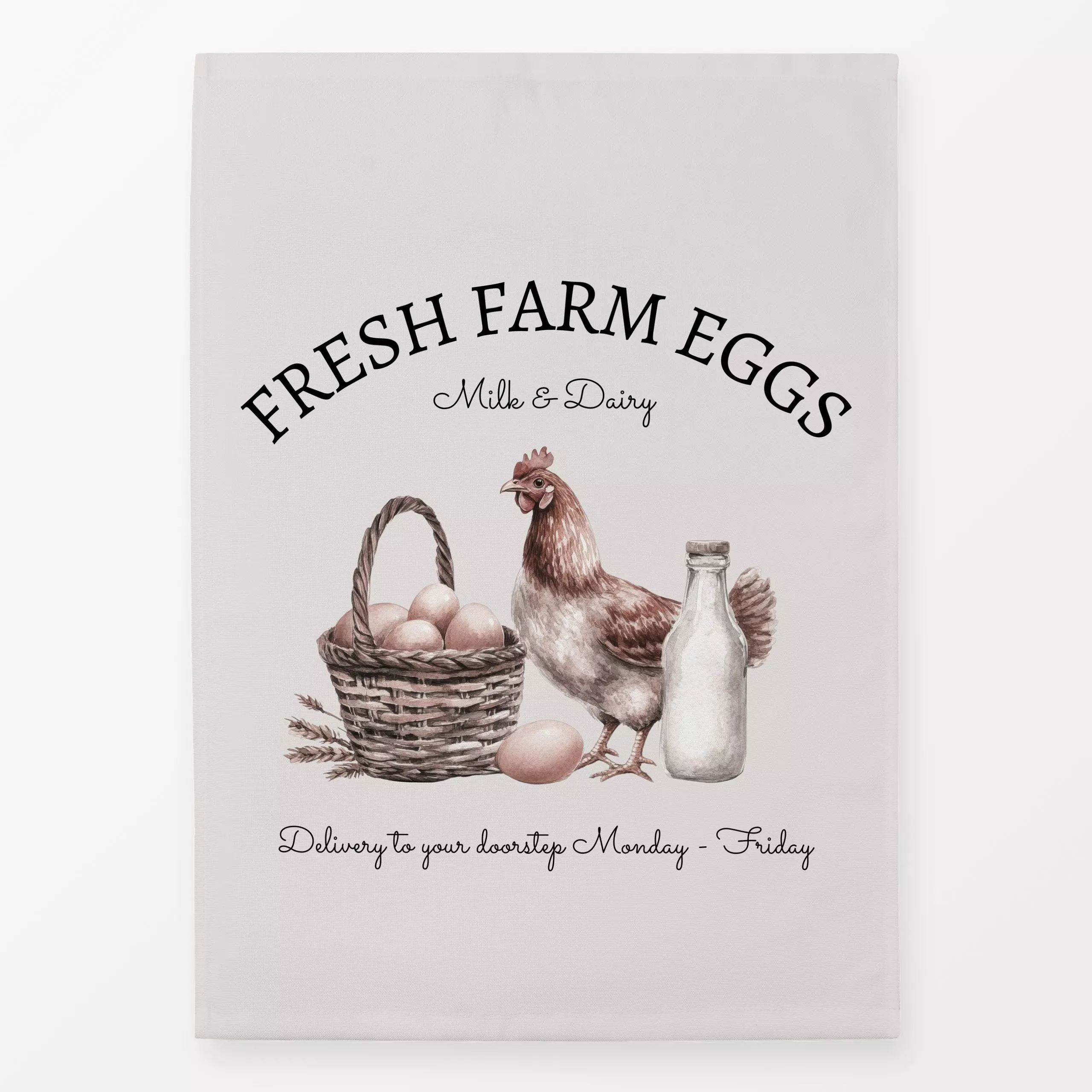 Geschirrtücher Hühner Landhaus Farm Spruch - Frühling, Tiere, Sprüche & Schriftzüge - von „Monika Strigel"; Hühner, Spruchki...