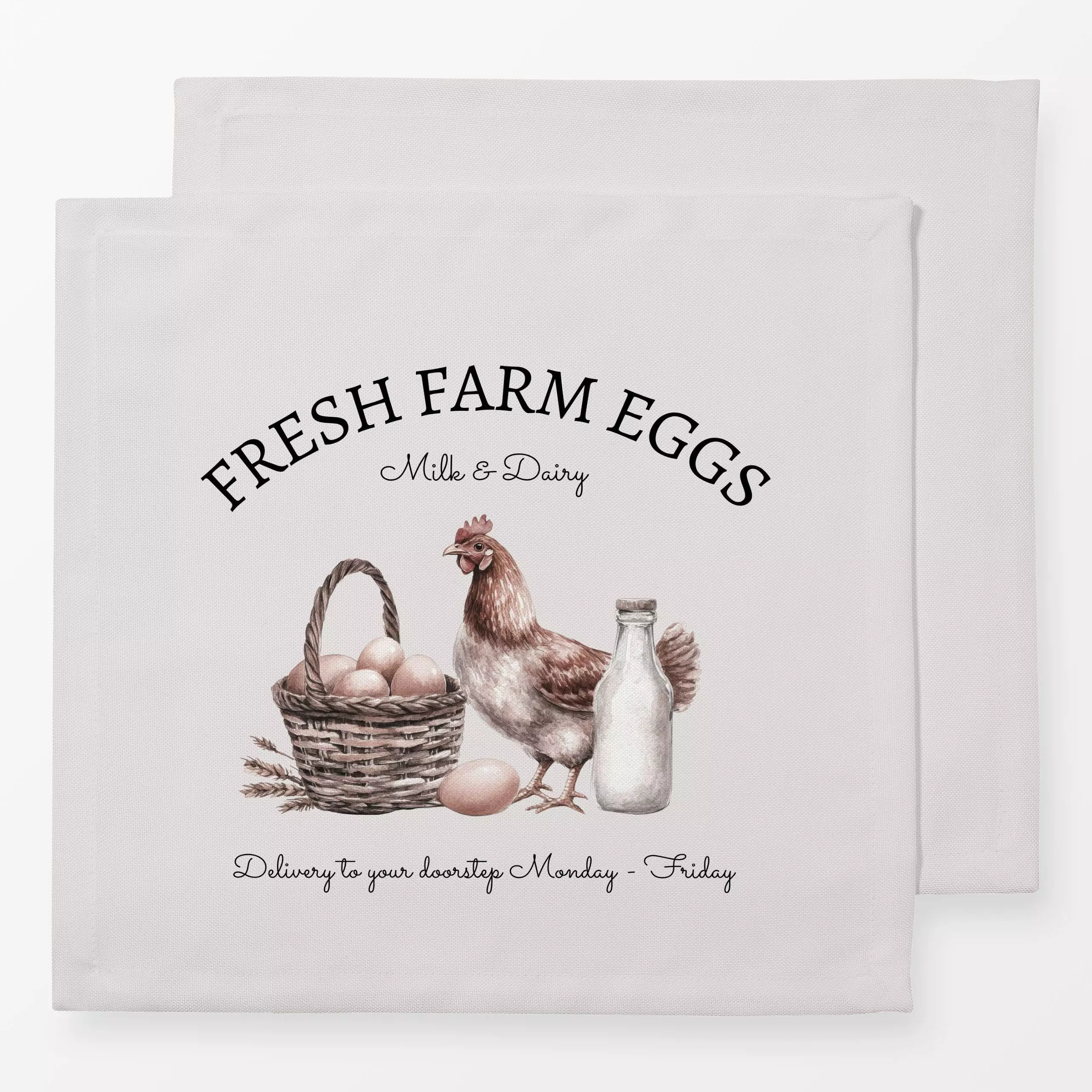 Servietten Hühner Landhaus Farm Spruch - Frühling, Tiere, Sprüche & Schriftzüge - von „Monika Strigel"; Hühner, Spruchkissen...
