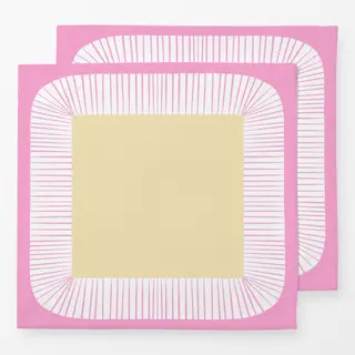 Servietten Bogenrahmen Pink Gelb