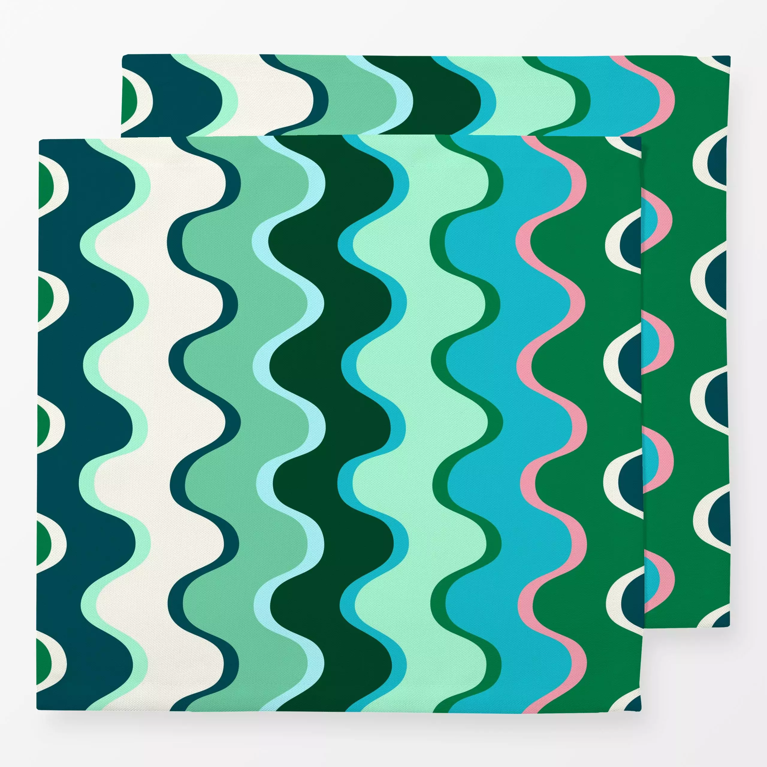 Servietten Farbfreude Wellen A 1 - Symbole & Muster, Retro & Vintage - von „Primus Pattern"; Streifen, Retro, Sommer, wellen...