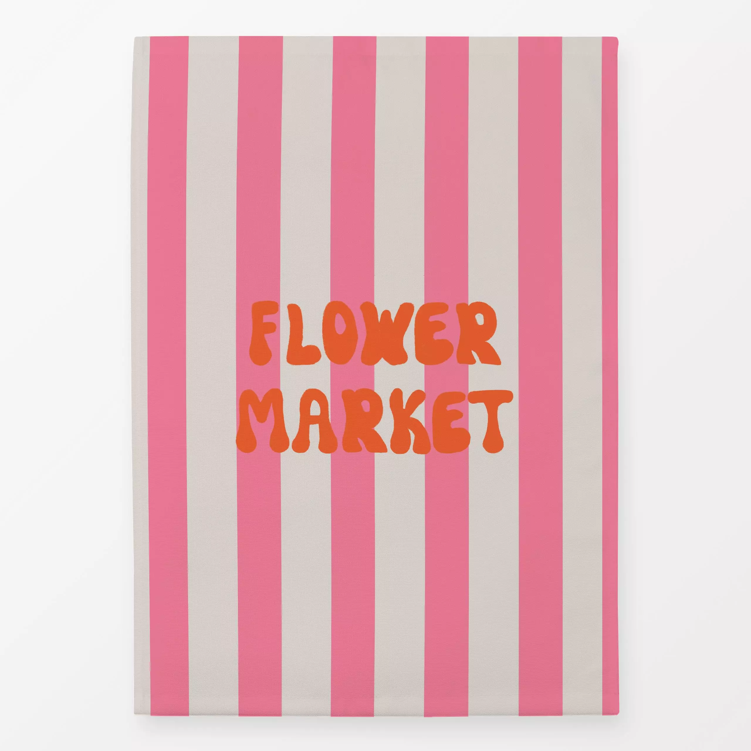 Geschirrtücher Flower Market Auf Streifen - Frühling, Symbole & Muster - von „Alisa Knöß"; Streifen, Retro, Amsterdam, Somme...