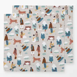 Servietten Winter Mountains