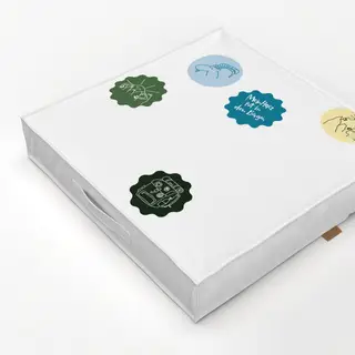 Bodenkissen Bergsommer Aufnäher weiß