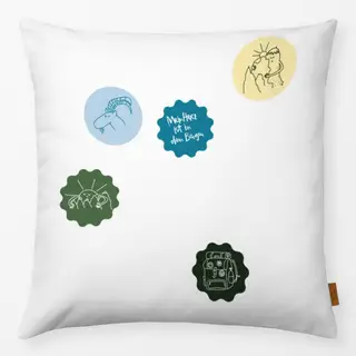 Kissen Bergsommer Aufnäher weiß