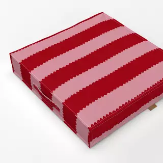 Bodenkissen Breite Streifen rot rosa