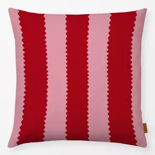 Kissen Breite Streifen rot rosa