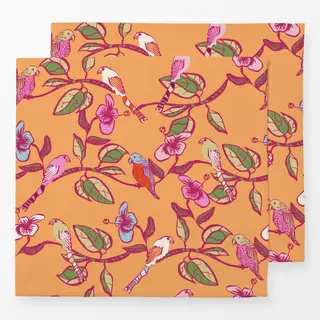 Servietten Bunte Vögel Orange