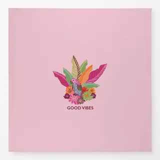 Tischdecke Good Vibes rosa