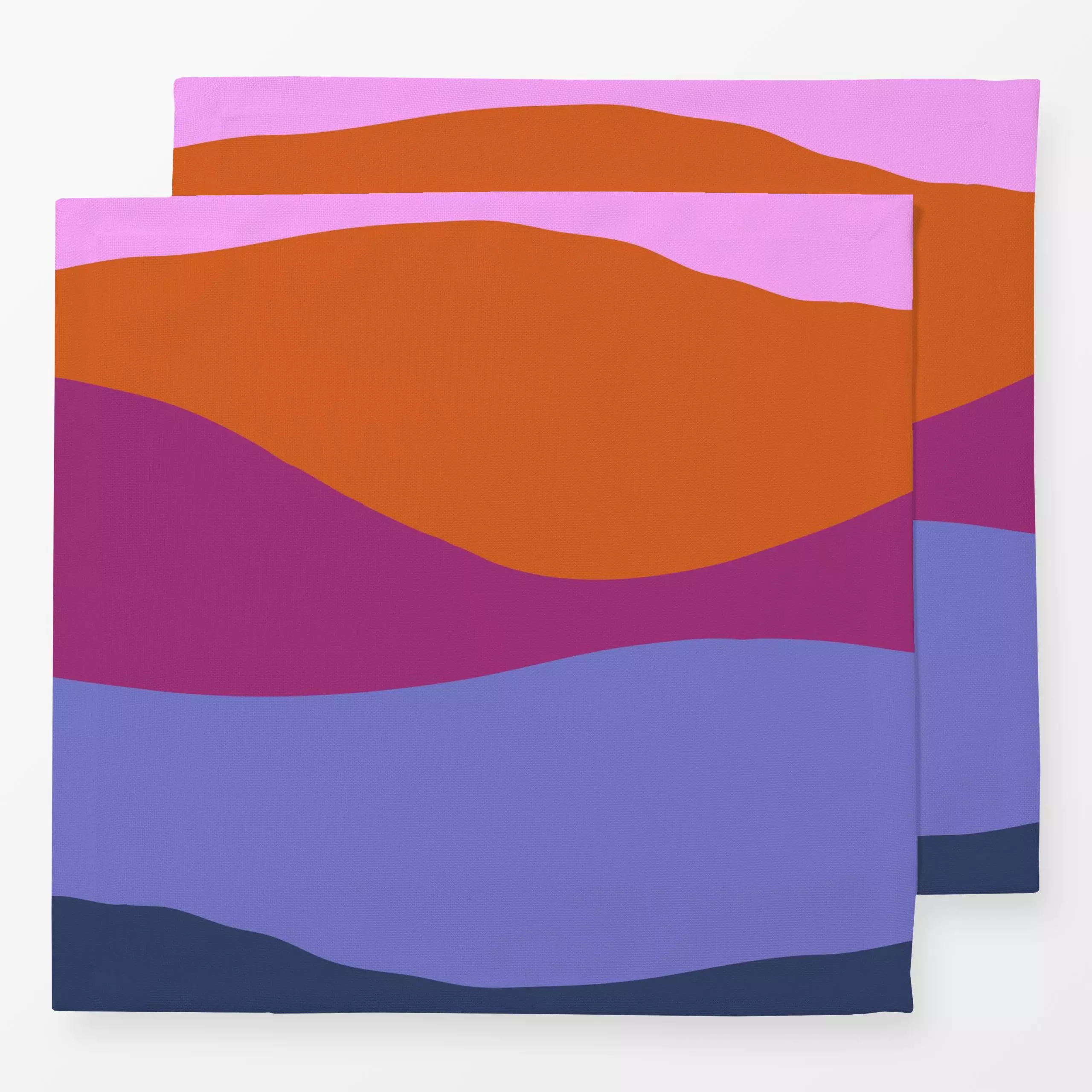 Servietten Colorful Waves 3 - Symbole & Muster - von „Studio Memb"; abstrakt, Farbverläufe, Sonnenuntergang, Orange, wellen,...