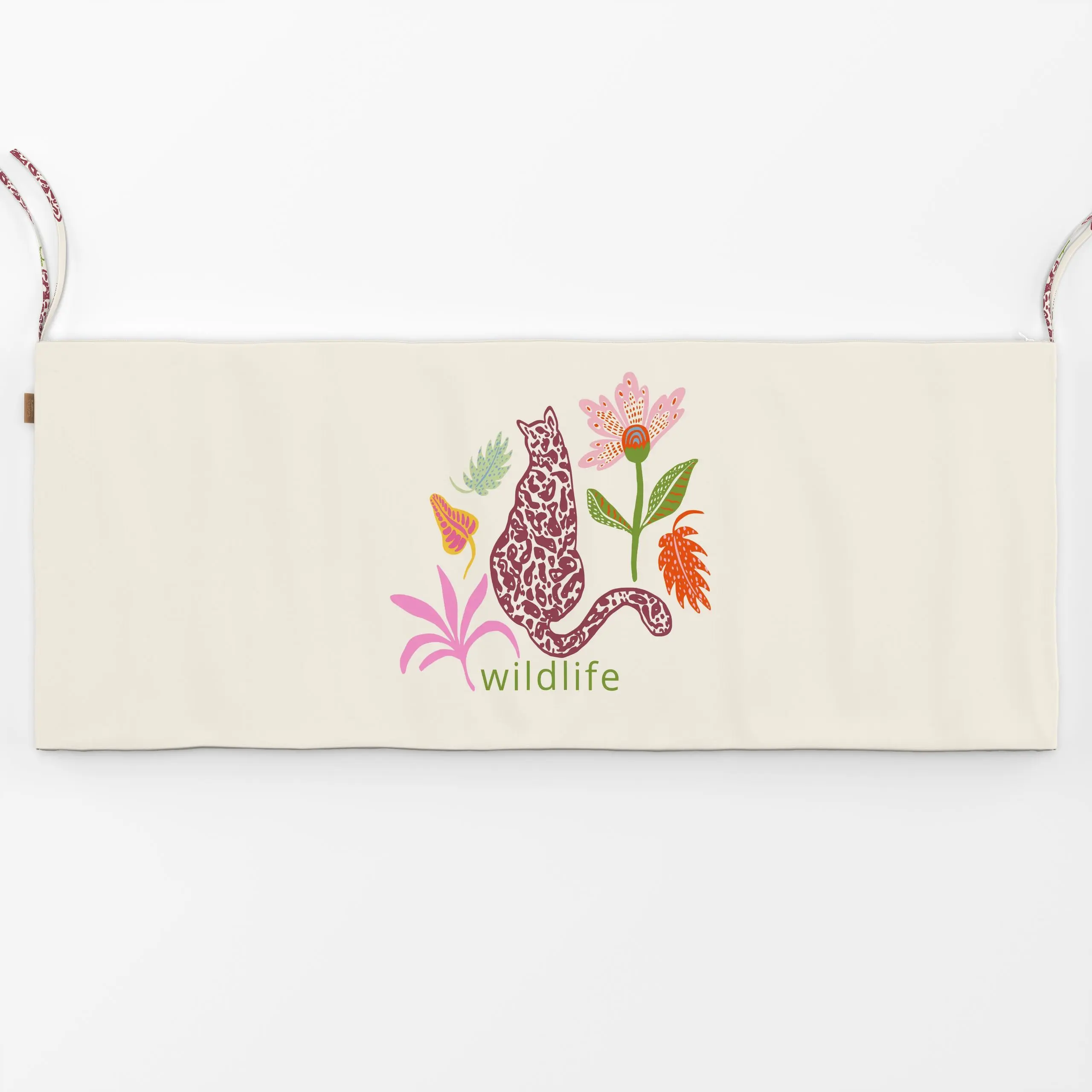 Bankauflage Wildlife - Blumen & Florales, Sommer, Tiere - von „Patries Elisabeth"; Wildtiere, tropisch, tropical, Jungle, Le...