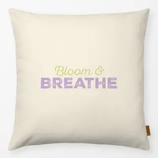 Kissen Bloom & Breathe Typo beige