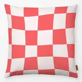 Kissen Crazy Chessboard Red