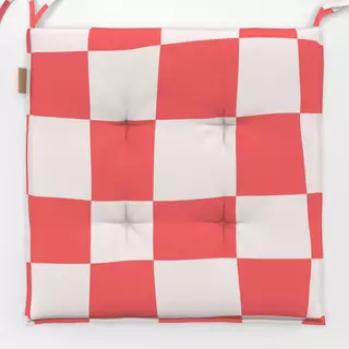 Sitzkissen Crazy Chessboard Red