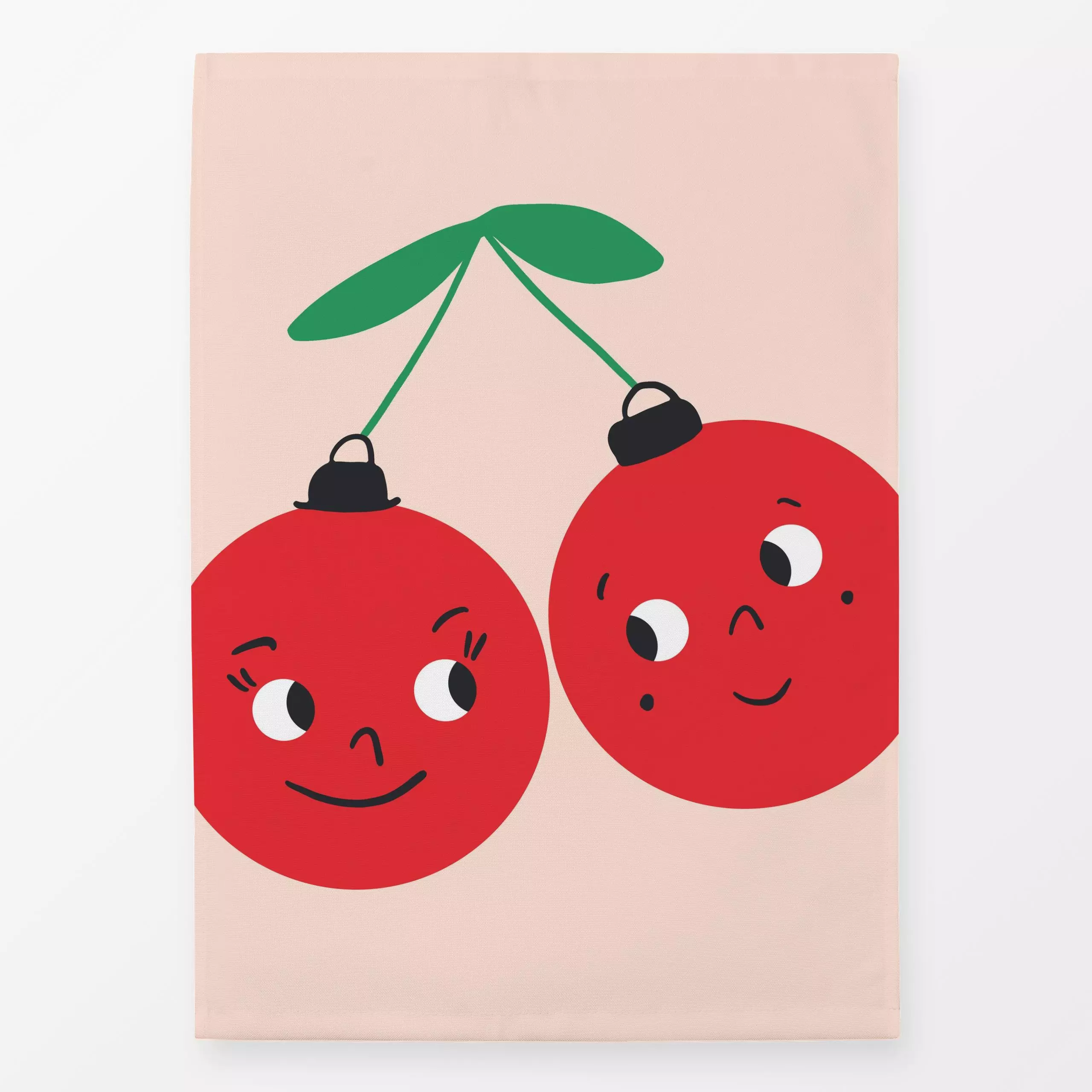 Geschirrtücher Mon Cheri - Liebe, Romantik & Pride, Weihnachten - von „Julia Schumacher"; Retro, Kirschen, Winter, Augen, Ch...