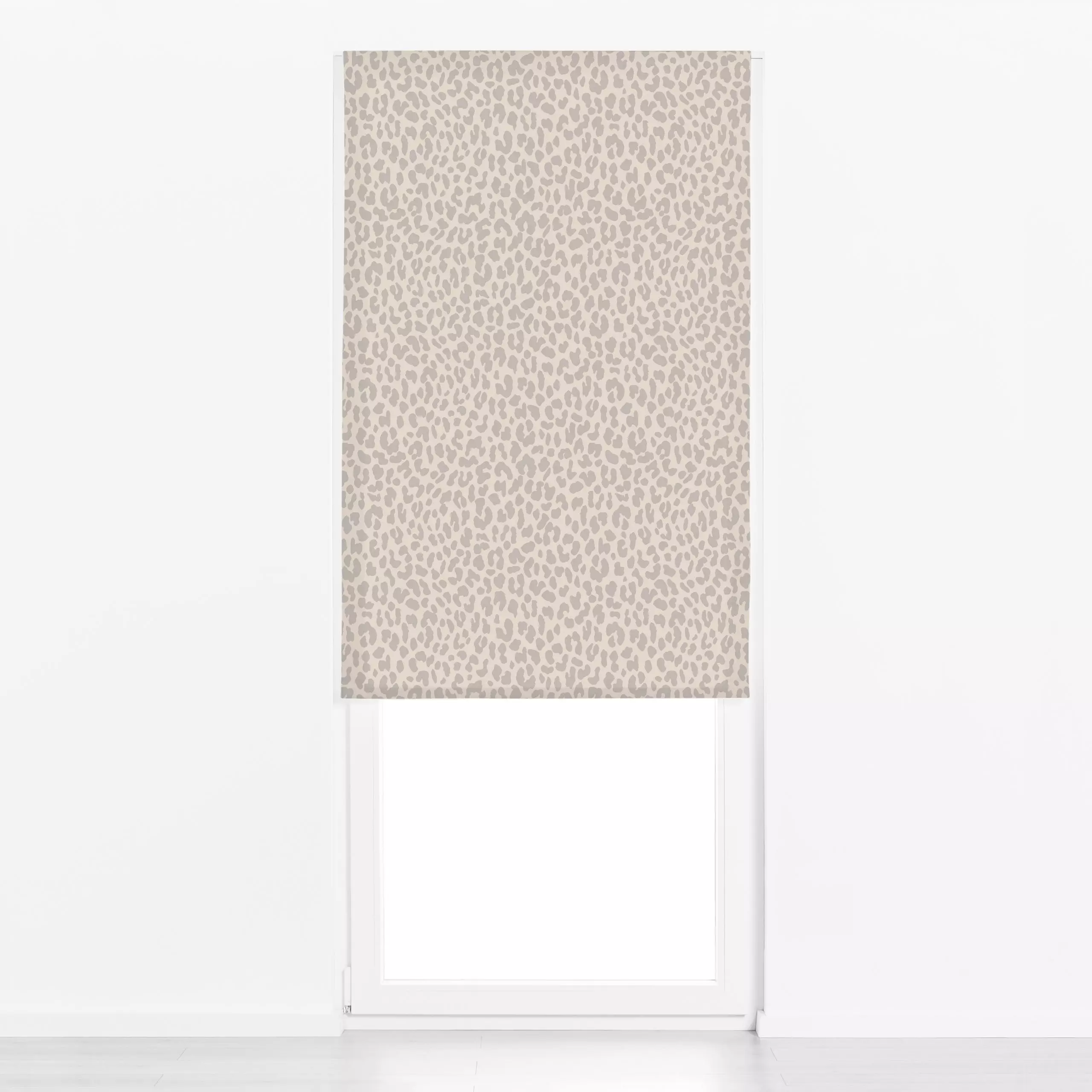 Raffrollo Leopard beige - Tiere, Symbole & Muster - von „Studio Kesse"; Tiger, Wildtiere, Leopard, Gepard, Wildkatze, Tiermu...