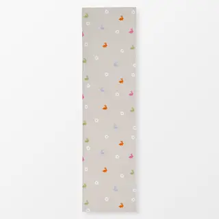 Tischläufer Bunte Hasen Blümchen Beige