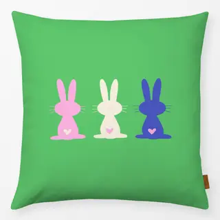 Kissen 3 Hasen mit herz