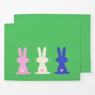 Tischset 3 Hasen mit herz