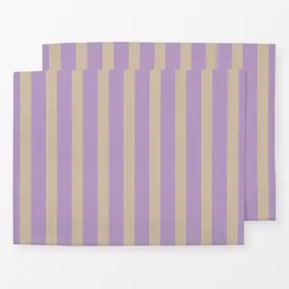 Tischset Streifen lila und Beige